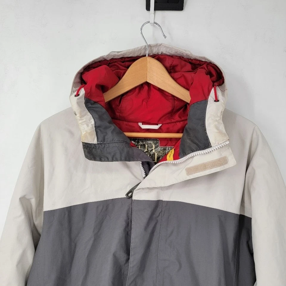 Chaqueta de Snowboard Burton Vintage Para Hombre Grande Gris Blanco Cremallera Capucha Exterior Foto 2 de 4
