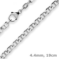 4,4Mm Armband Armschmuck Aus 925 Silber Rhodiniert 19Cm