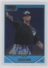 2007 Bowman Draft Chrome Picks Rookie Justin Jackson #BDPP136 Auto 0a1