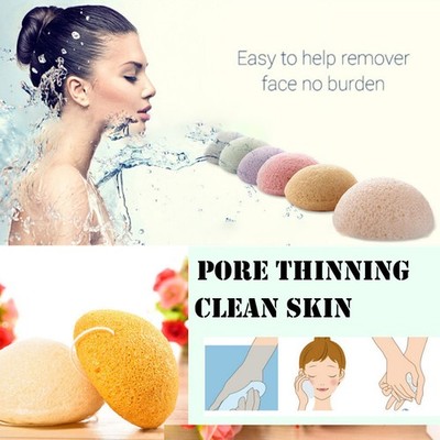 Hot Natural Konjac Fiber Face Wash Cleanse Sponge Puff Exfoliator Tools 