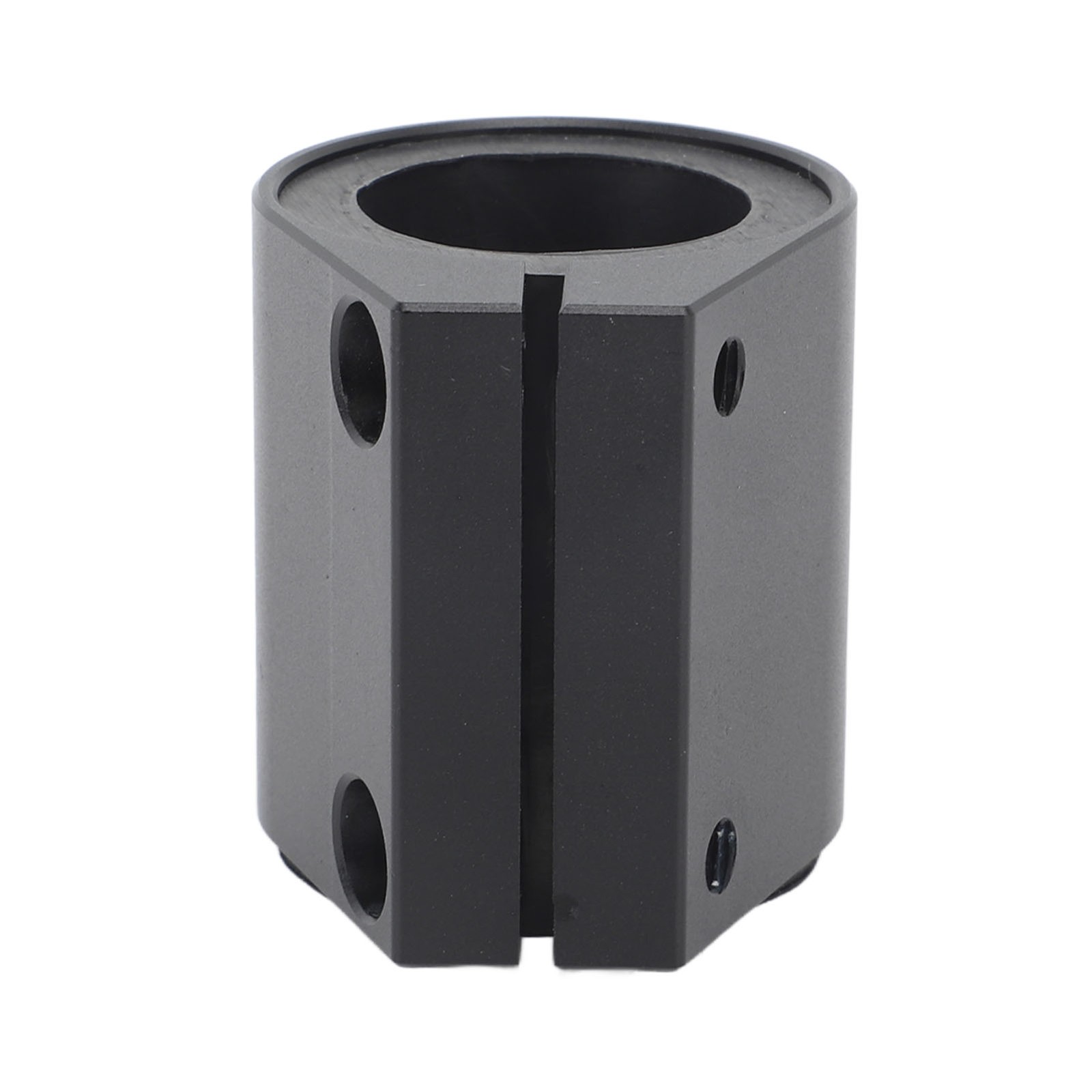 Black 2pcs 1in High Temp Exhaust Clamp Aluminum Butt Joint Exhaust Band Clamp