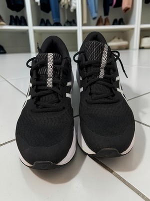 ASICS Patriot 12 Sneakers Men s size 10 Black White Athletic  Shoes