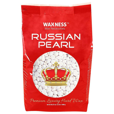 Waxness Russian Pearl Hard Wax Beads 2.2 Lb 1 Kg Rosin-Free Stripless Hard Wax