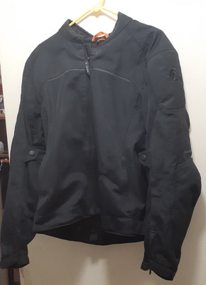 REAX Black Motorcycle Riding Shirt Jacket SAS-TEC Armor Size XLARGE