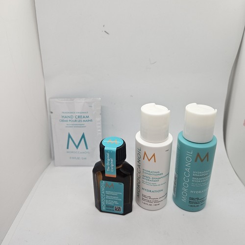 Juego de 4 piezas Moroccanoil Hair nuevo en caja - champú/acondicionador/aceite capilar/crema de manos - Imagen 7 de 11