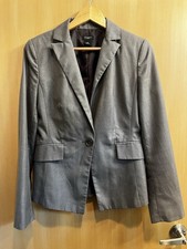 Ann Taylor Women s Gray One Button Blazer Stretch Lined Size 6