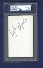 Lyle Alzado Autographed 3x5 Card PSA SLABBED Oakland Raiders Football Star