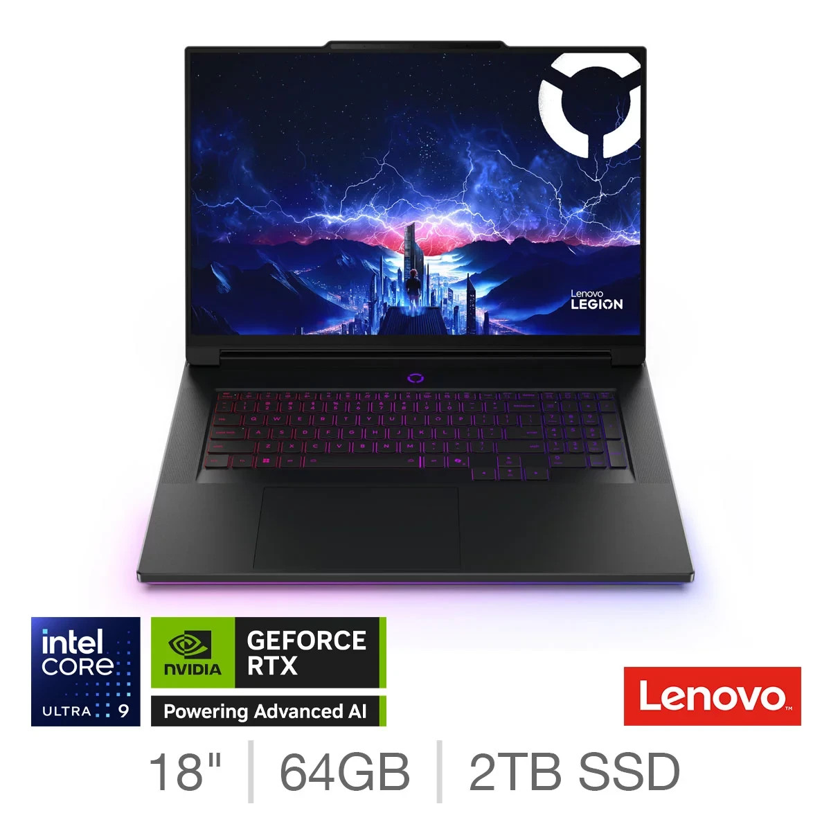 Lenovo Legion 9 18" Gaming Laptop, Ultra 9, 64GB RAM, 2TB SSD, RTX 5080, 11 PRO