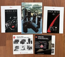 Vintage LEICA Camera Brochure Lot of 4 - Dealer Catalog M6 Mini Leitz Ephemera