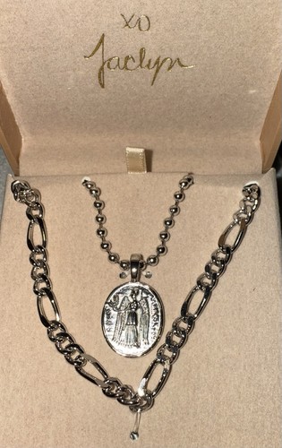 JACLYN ROXANNE The Dual Chain Necklace Silver Rhodium Jaclyn Hill (DISCONTINUED) - Picture 2 of 7