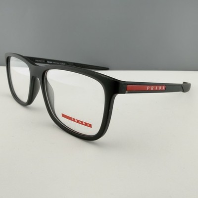Prada Linea Rossa VPS 07O 13C-101 Eyeglasses 56-17-140 Black Italy