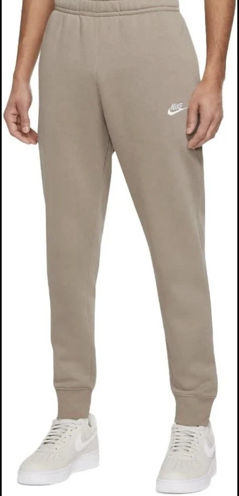 Men's Nike Sportswear Khaki/White Club Fleece Jogger Medium (BV2671 247)