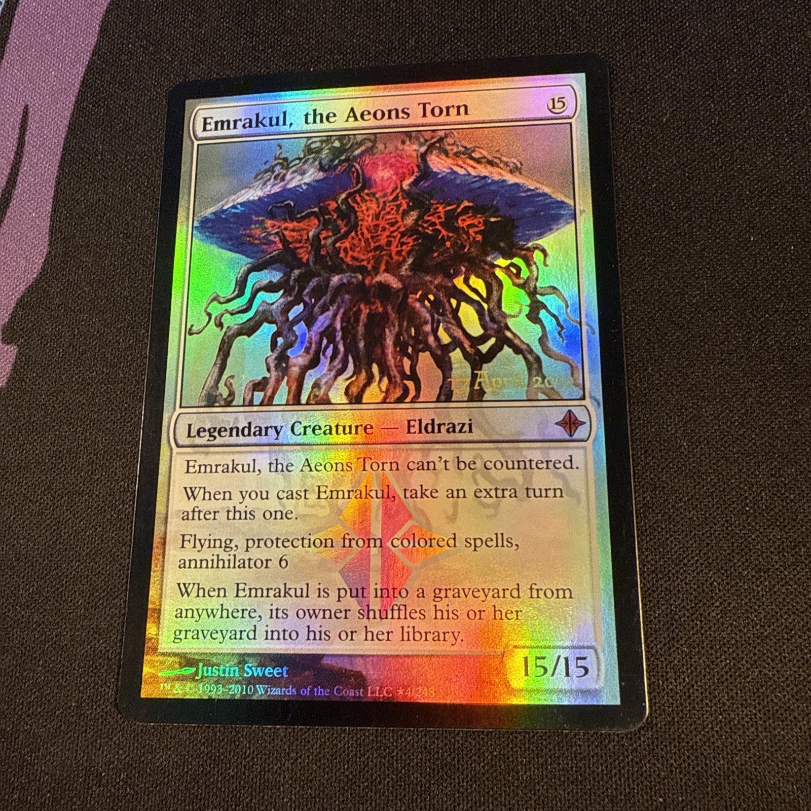 MTG Emrakul, the Aeons Torn (4/6) Rise of the Eldrazi Promos NM FOIL