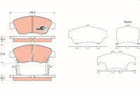 1 X Bremsbelagsatz BremsbeläGe TRW GDB3375 FüR Honda