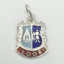 Vintage 925 Sterling Silver Looe Travel Bracelet Charm Pendant