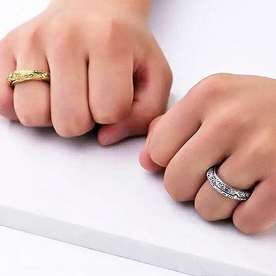 2pack Armillary Ring Folding Horoscope Ring Silver Gold Astronomical Sphere Ring - Image 4 of 4
