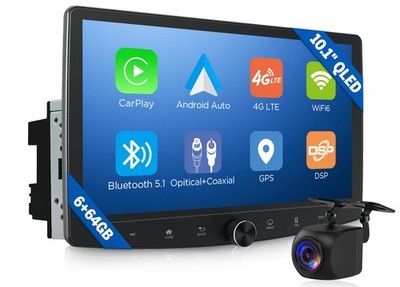 Double DIN Android Car Radio HeadUnit Wireless CarPlay Android Auto GPS DSP 6+64