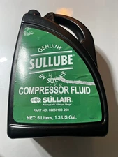 Genuine Sullube By Sullair  Compressor Fluid 5 liter / 1.3 gallon jug Container