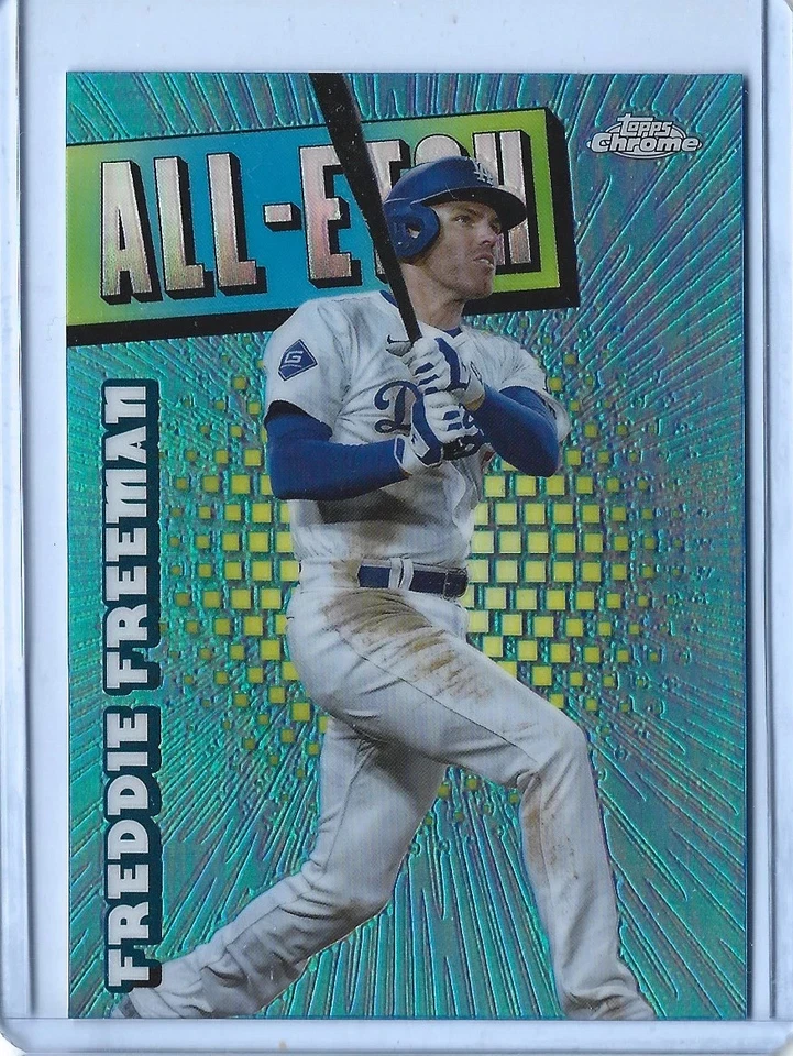 2025 Topps Chrome Freddie Freeman All-Etch Insert Card ⚾🔥Los Angeles Dodgers