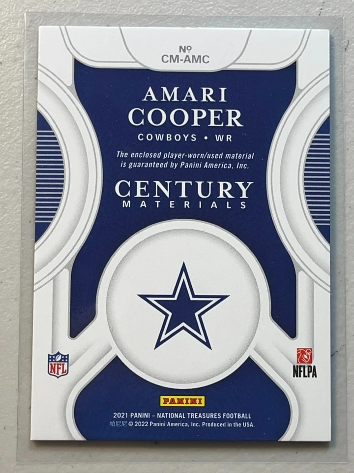 Amari Cooper 2021 Panini National Treasures /99 Century Materials Jersey CM-AMC - Image 2 of 2