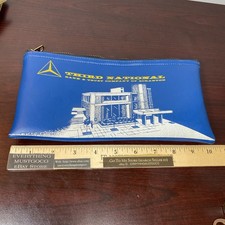 Vintage FIRST NATIONAL BANK OF SCRANTON PENNSYLVANIA PA borsa di deposito bancaria con cerniera