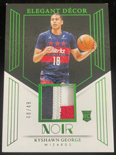 Kyshawn George 2024-25 Panini Noir 48/49 Patch Green Elegant Decor RC #EDR-KYS