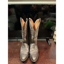 Palomino Grey Leather Cowboy Boots Western Stitched Made in USA Mens 10 D