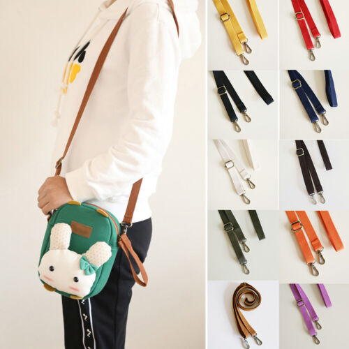 130cm Canvas Adjustable Shoulder Bag Strap Fashion Bag Replacement Candy Color - Picture 1 of 23