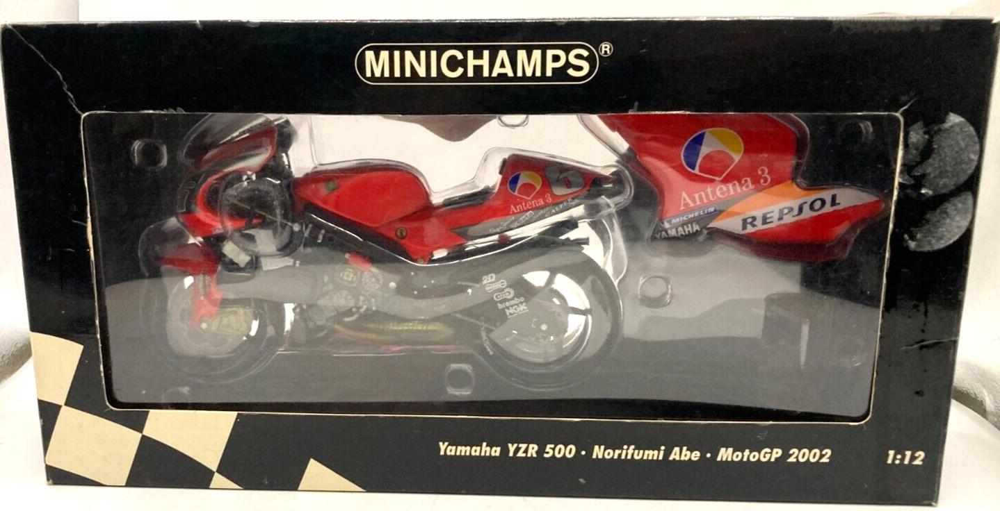 1:12 Scale MINICHAMPS Yamaha YZR 500 Team Antenna 3 Moto GP 2002 Model