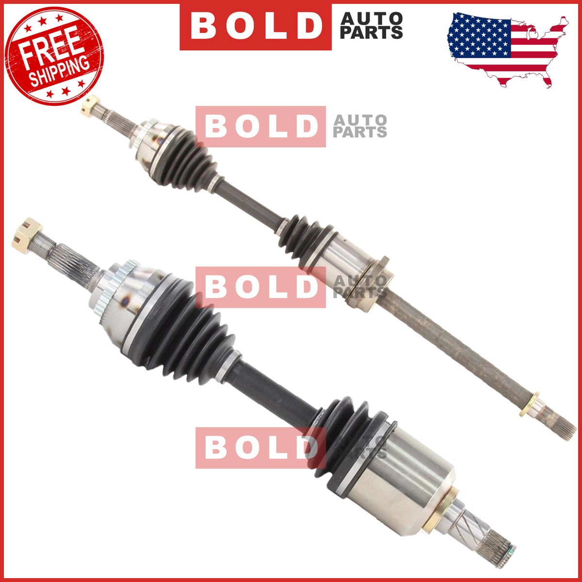 TrakMotive Front CV Axle Shafts Set of 2 for Nissan Sentra FWD 02