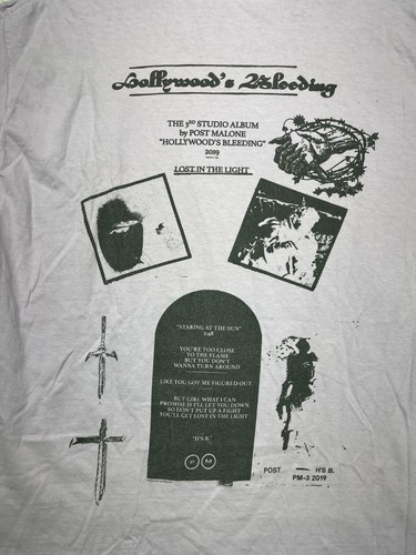 Post Malone Hollywood's Bleeding Shirt Mens Medium Purple Short Sleeve - Picture 9 of 10