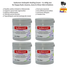 Sudocrem Antiseptic Healing Cream - Treats Signs of Nappy Rash 400g - Pack of 4