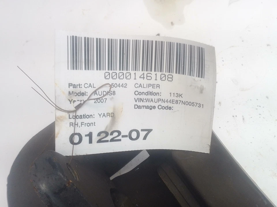 AUDI S8 A8 QUATTRO 2007-2009 5,2 L DELANTERO DERECHO PASAJERO PINZA DE FRENO OEM Foto 3 de 3