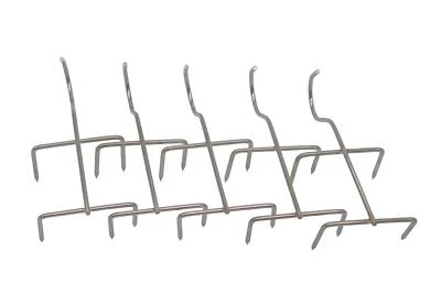 A&N 5 Stück Räucherhaken Fleischhaken Räuchern Fisch Fleisch Wurst Doppelhalter 14cm