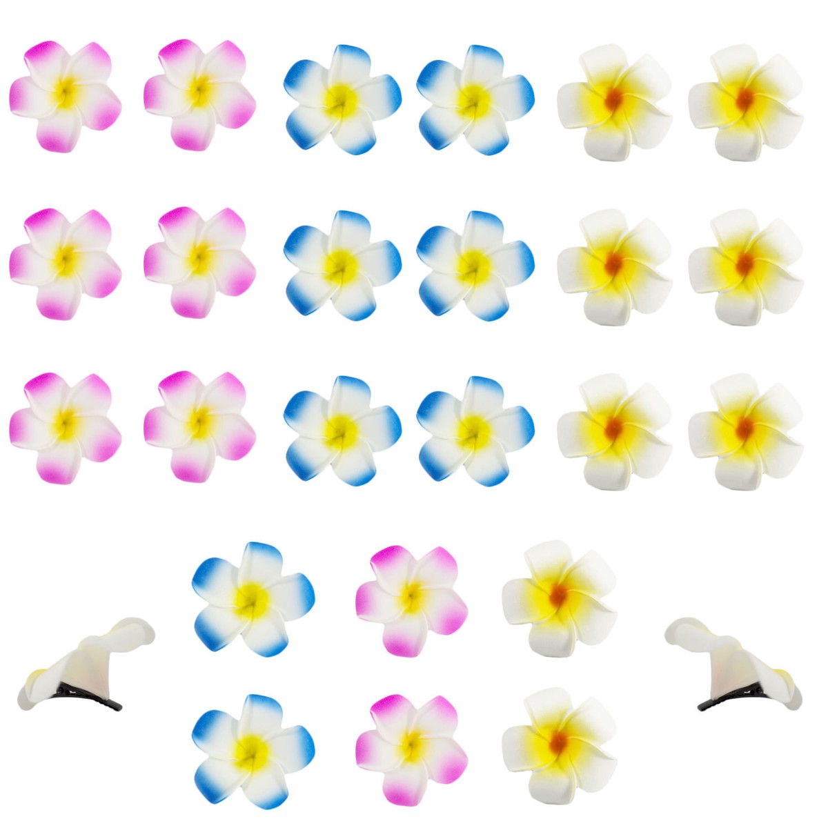 SIRLOMU 9-teiliges Blumen-Haarspangen-Set – Hawaii, Pflaume, Tropische Bohème Für Strandpartys & Festivals
