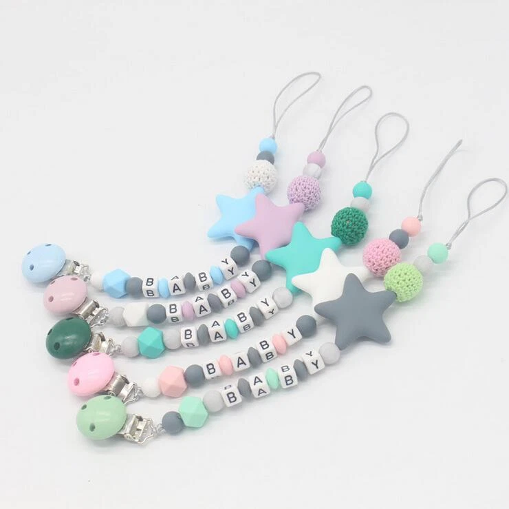 Baby Pacifier Clips Dummy Clips Pacifier Chain Clip Soother Holder