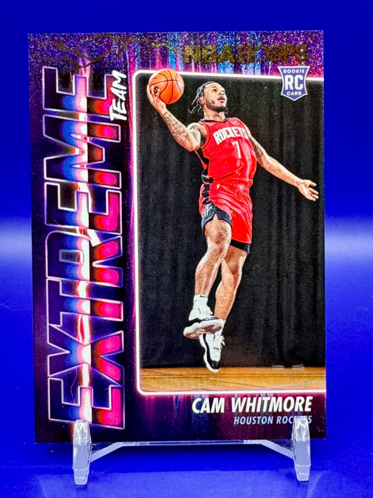 2023-24 NBA Hoops Cam Whitmore #5 Extreme Team RC Rookie Houston Rockets