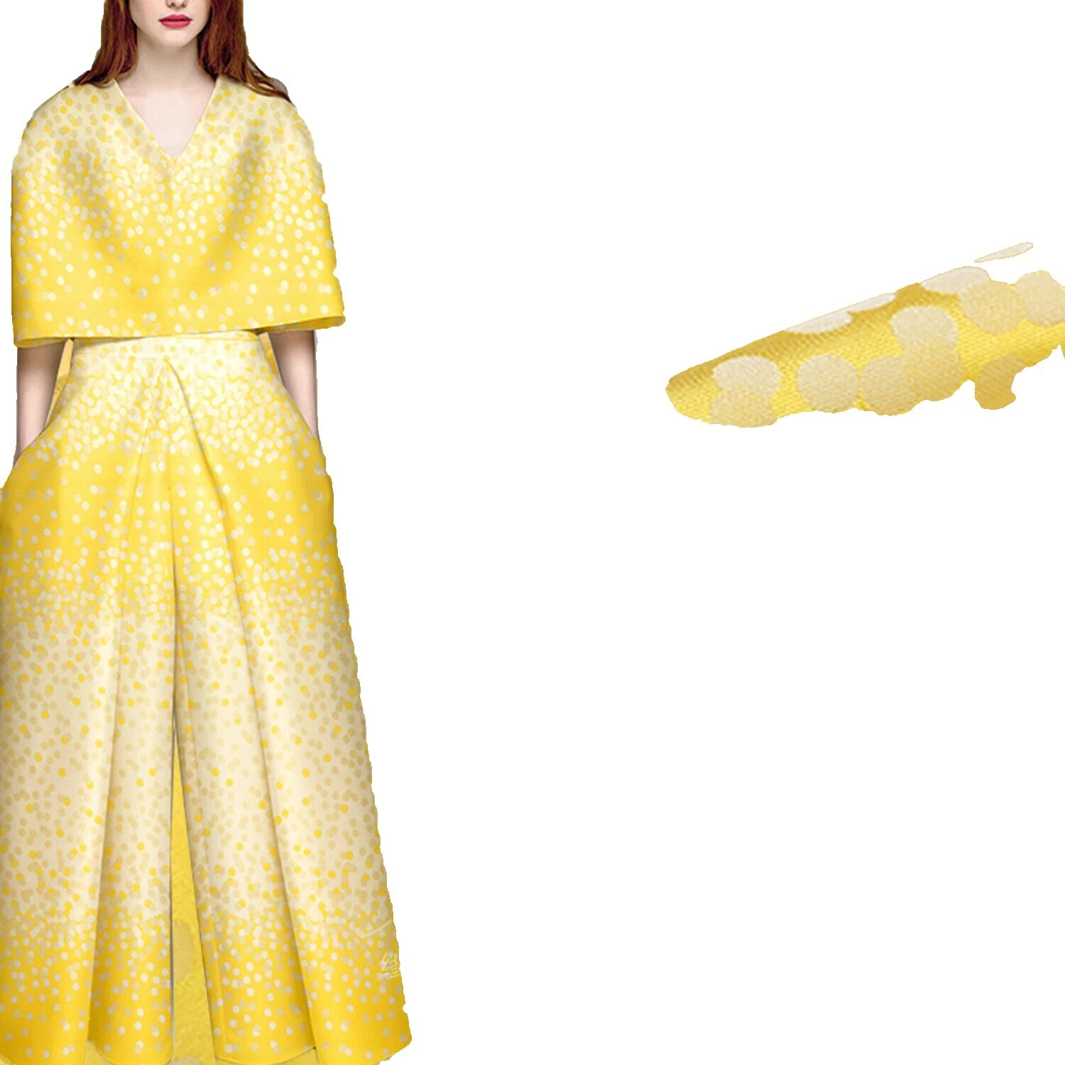 Tecidos de artesanato Brocade De Bolinhas