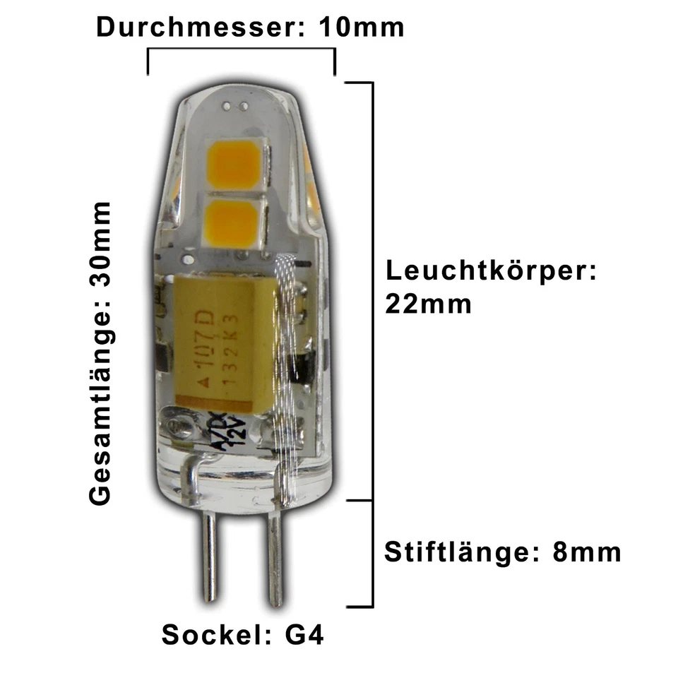3x G4 LED 1,5 Watt 12V AC/DC warmweiß dimmbar Lampe Leuchtmittel Leuchte - Bild 2 von 4
