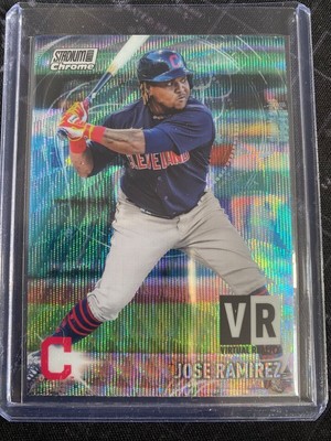 2021 Topps Stadium Club Chrome Jose Ramirez Virtual Reality Wave Refractor VR-2 