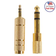 6.35mm 1/4" inch Stereo To 3.5mm Male / Female Socket Jack Plug Adapter