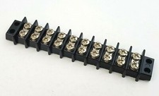 Cinch Double Row Terminal Strip 10 Position 16 AWG 15 Amp 250V 4-1/2" Long
