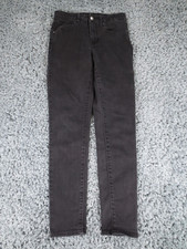 Levi's Jeans Womens 27 Black Tab Stretch Blend Denim 721 High Rise Skinny Faded