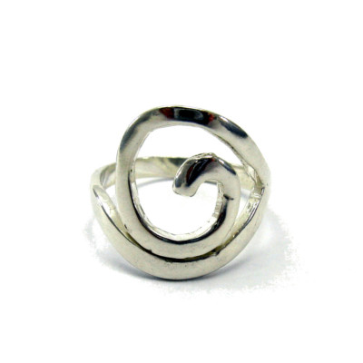 Echte Sterling Silber Ring Spirale massiv punziert 925 handgefertigt Empress