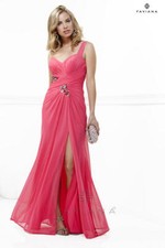 Faviana Prom Dress Formal Evening Gown 7138 Hot Pink Size 10