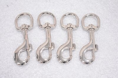 EQR SLIDE BOLT SPRING SNAP, 4-1/4'' L, 1'' EYE, 0.52'' OPENING, SWIVEL  (LOT OF 4)