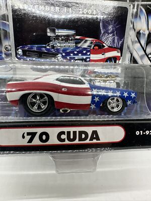 MUSCLE MACHINES 9/11 MEMORIAL '70 CUDA 01-98 DIECAST TOY CAR 1:64