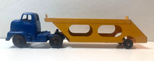 TOOTSIE TOY No. 24 - Blue TRUCK / Yellow CAR HAULER Made In USA