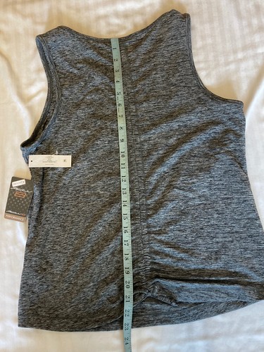 New With Tags Activ8 Performance Tank Top Size M Scrunch Back Charcoal - Picture 4 of 8