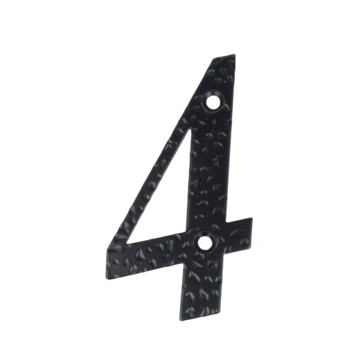 Hausnummer 0-9 Buchstabe A-H Metall schwarz beschichtet schmiedeeiserne Optik - Afbeelding 1 van 40